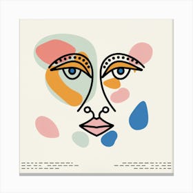 Abstract Portrait Of A Woman 3 Canvas Print