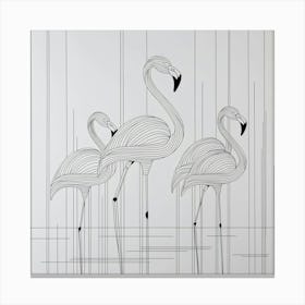 Flamingos Canvas Print