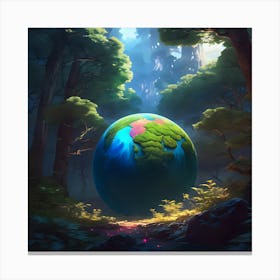 Earth In The Forest Canvas Print