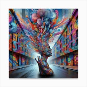 Psychedelic City 12 Canvas Print