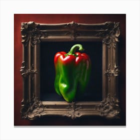 Red Pepper In A Frame Canvas Print