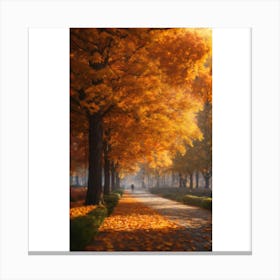 Autumn In The Park Canvas Print