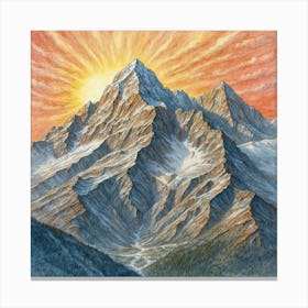 Sunrise Over The Mountains Canvas Print