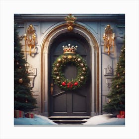 Christmas Door 91 Canvas Print