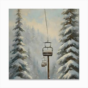 Ski Lift Canvas Print