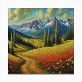 Road To The Mountains Canvas Print