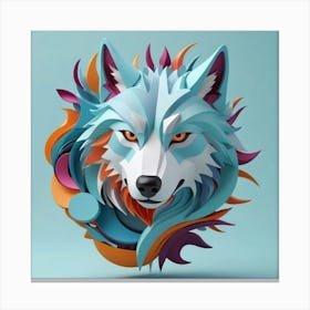 Default A Wolf Minimalistic Colorful Organic Forms Energy Asse 0 1 Canvas Print