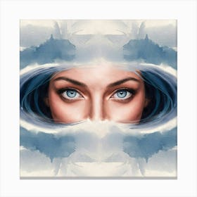 Blue Eyes Of A Woman Canvas Print