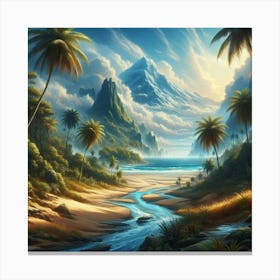 Landscape Painting 2 Canvas Print