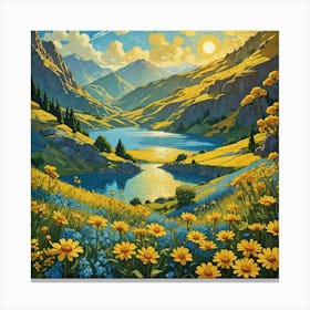 Sunset In The Mountains 9 Canvas Print