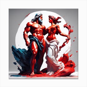 Zeus and Hera Canvas Print