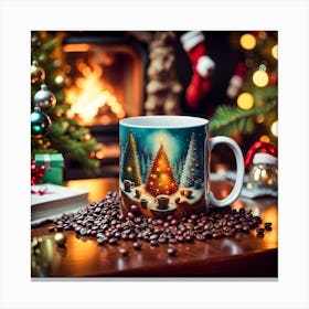 Christmas Coffee Mug Canvas Print