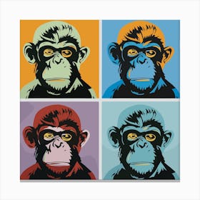 Chimpanzees pop art Canvas Print