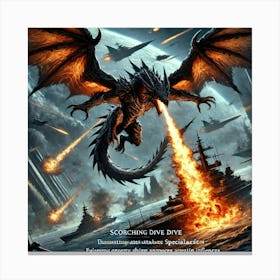 Blaze Wyverns Scorching Dive Canvas Print