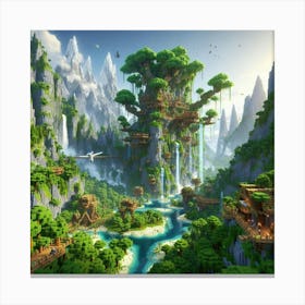 Minecraft World 1 Canvas Print