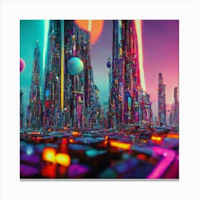 Futuristic City 42 Canvas Print