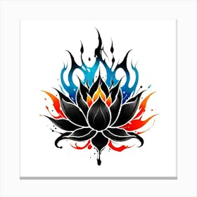 Lotus Flower Tattoo 2 Canvas Print