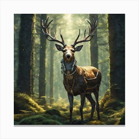 Deer In The Forest 75 Canvas Print