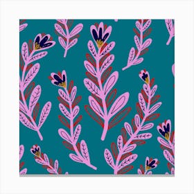 Folk Art Flowers Canvas Print