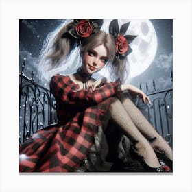 Gothic Girl 3 Canvas Print