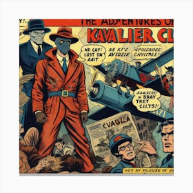 The Amazing Adventures of Kavalier and Clay, 1930's comic Canvas Print