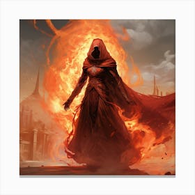 Woman Of Fire Canvas Print