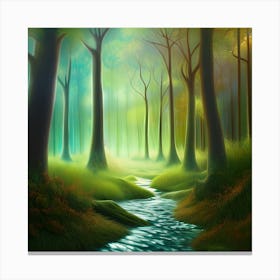 Moonlit Forest 1 Canvas Print