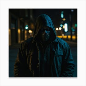 Man In Hoodie Canvas Print