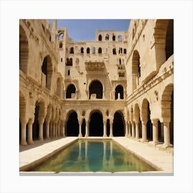 Courtyard Of An Ancient Building Canvas Print