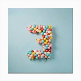 Balloon Letter E Canvas Print