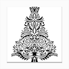 Ornamental Christmas Tree Canvas Print