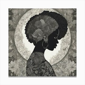 Portrait Of A Black Woman Canvas Print