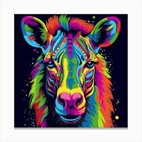 Colorful Zebra 1 Canvas Print