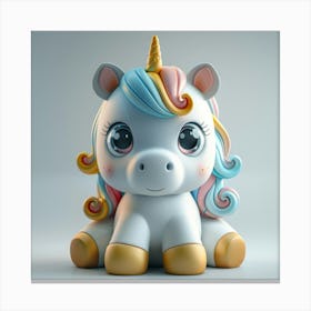 Unicorn 3d Model 7 Canvas Print