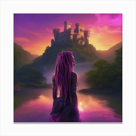 Portrait Of A Girl With Dreadlocks Canvas Print