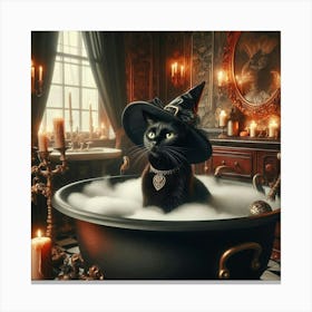 Witch In A Pot Canvas Print