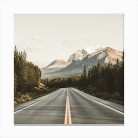 Alaskan Highway Square Canvas Print