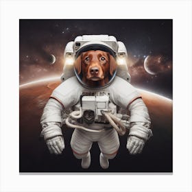 Dog In Space 2 Canvas Print