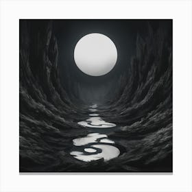 River In The Dark Canvas Print