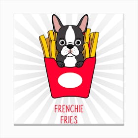 French Fries - Cute Dog Tee Maker - dog, puppy, cute, dogs, puppies Canvas Print