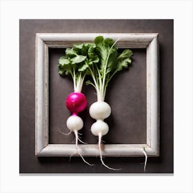 Radishes In A Frame 8 Canvas Print