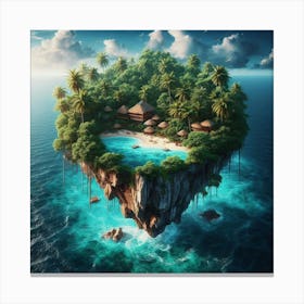 Island In The Ocean 1 Canvas Print