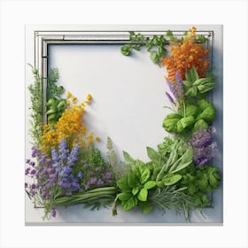 Frame Of Herbs 23 Canvas Print