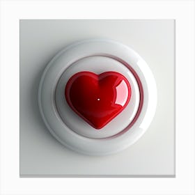 Heart Button Canvas Print