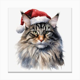 Santa Cat 29 Canvas Print