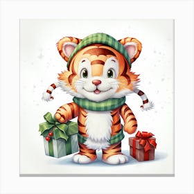 Christmas Tiger 1 Canvas Print