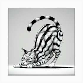 Striped Cat Canvas Print