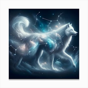 Constellation Wolf Canvas Print