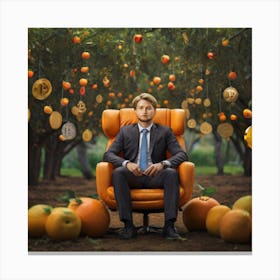 Orange Tree Canvas Print