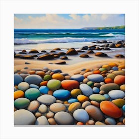 Pebbles On The Beach 1 Canvas Print